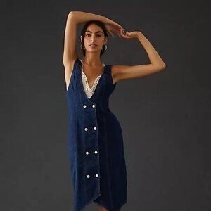 NWOT Anthropologie Pilcro Denim Midi Vest Dress